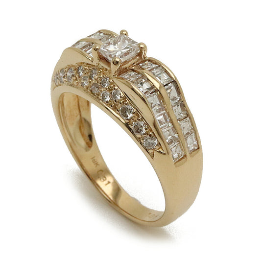 K18YG Yellow Gold Diamond Ring #54