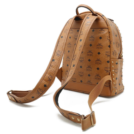 MCM Visetos Logo Backpack PVC Leather