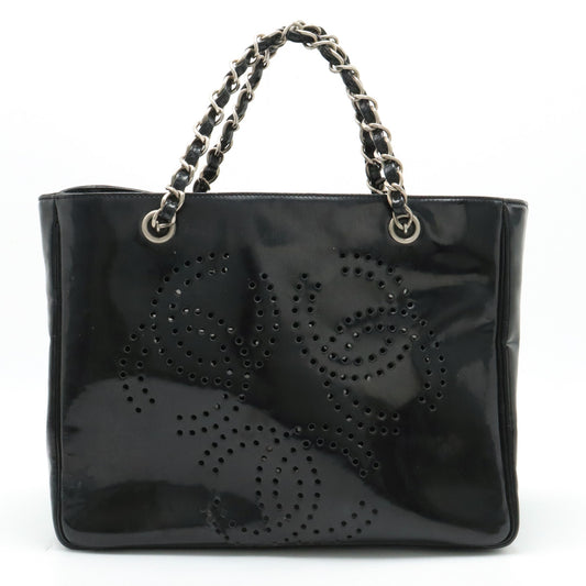 Chanel Triple Coco Mark Tote Bag Black