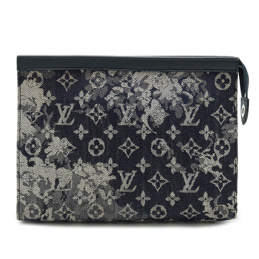 Louis Vuitton Monogram Tapestry Pochette Voyage MM Clutch M80034