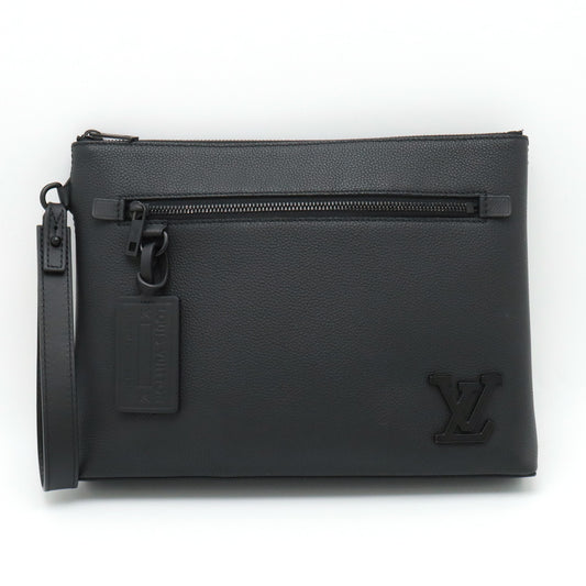 Louis Vuitton Grain Leather Aerogram Pochette Clutch M69837