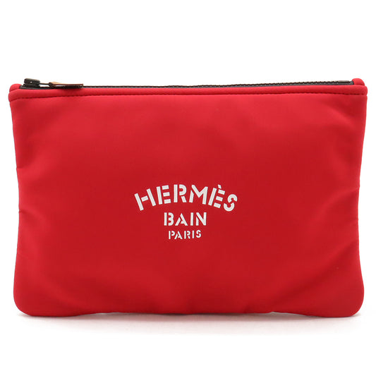 Hermes Neobain Flat MM Clutch Bag Red