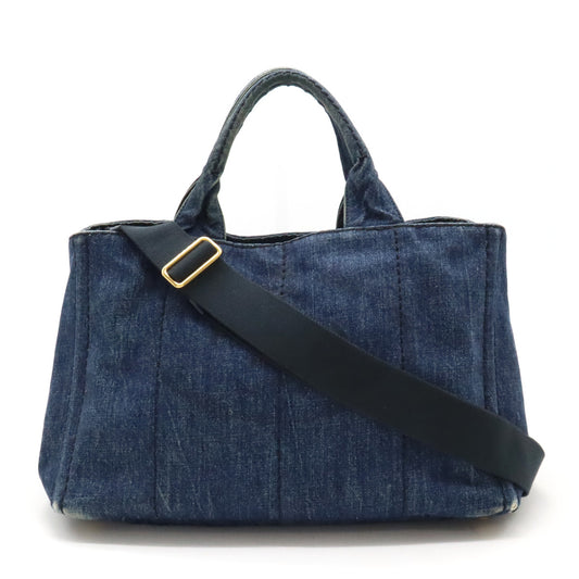 Prada Denim Canvas Canapa Tote Bag