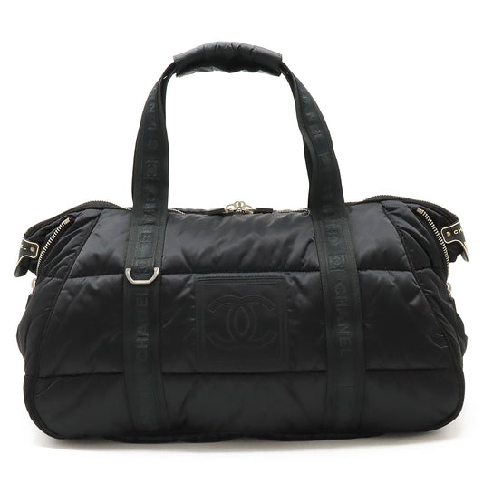 Chanel Nylon Coco Mark Boston Travel Bag