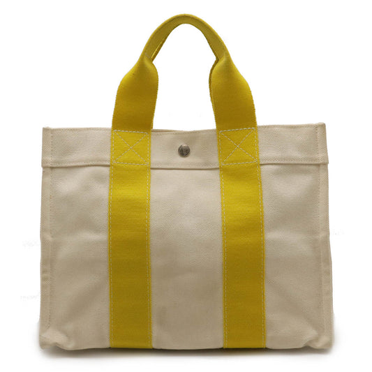 Hermes Bora Bora PM Canvas Tote Bag Yellow