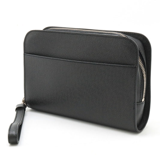 Louis Vuitton Taiga Baikal Clutch Bag Black