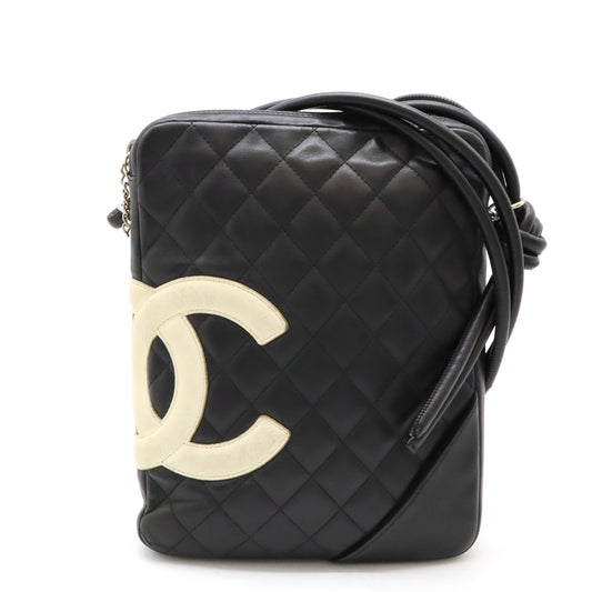 Chanel Cambon Line Coco Mark Shoulder Bag Black