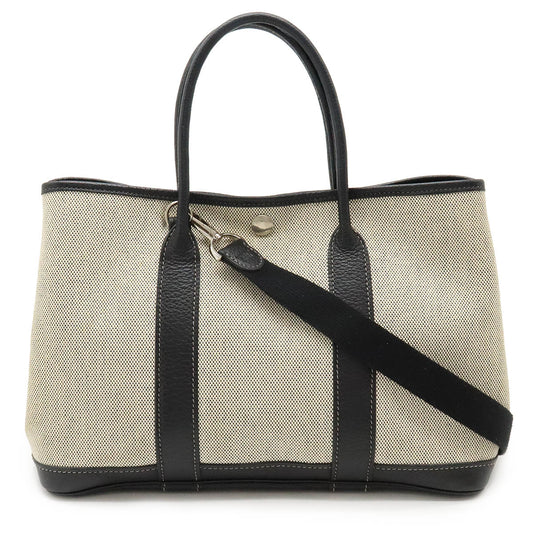 Hermes Garden Party TPM Tote Bag Beige Black