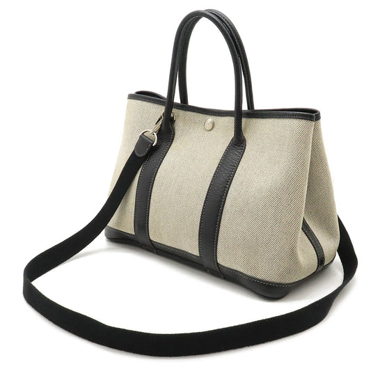 Hermes Garden Party TPM Tote Bag Beige Black