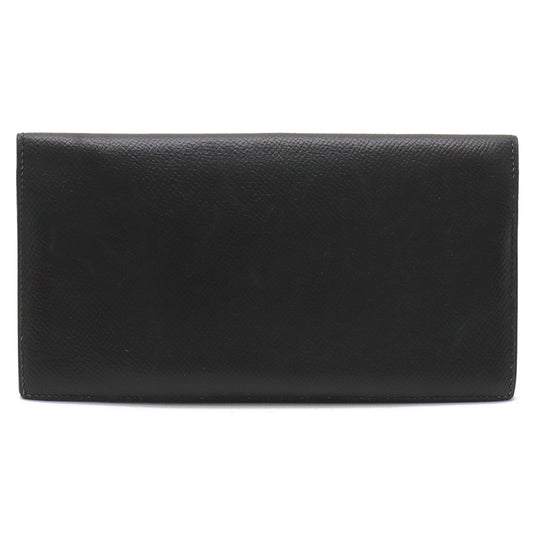 Hermes Black Leather Long Wallet