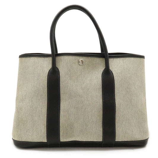 Hermes Garden Party PM Tote Bag Gray Black