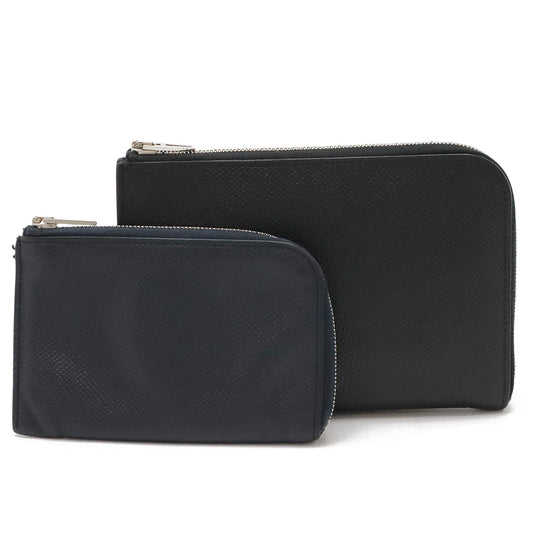 Hermes Remix Combine L-Zip Wallet Black Leather