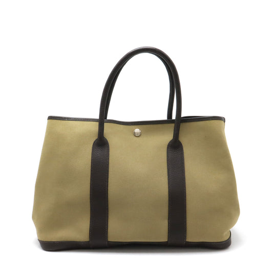 Hermes Garden Party PM Tote Bag Khaki Green