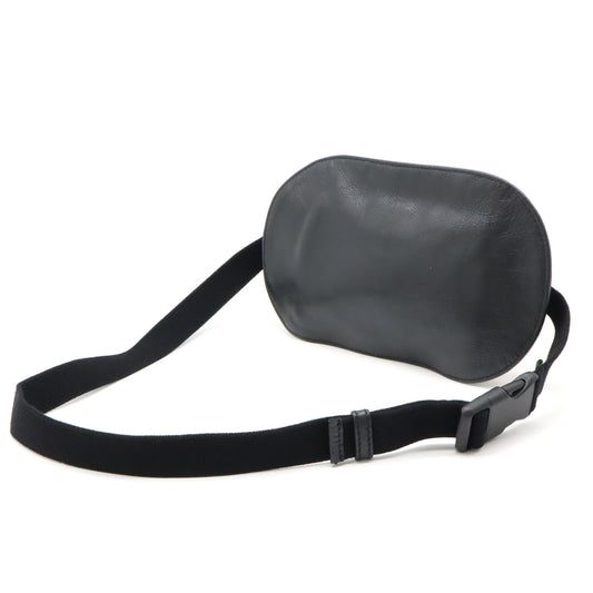 Gucci Leather Interlocking G Waist Bag Black