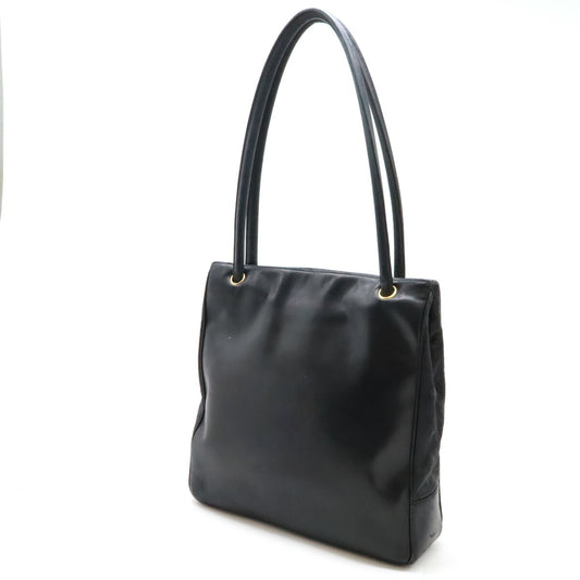 Chanel Leather Coco Mark Tote Bag Black