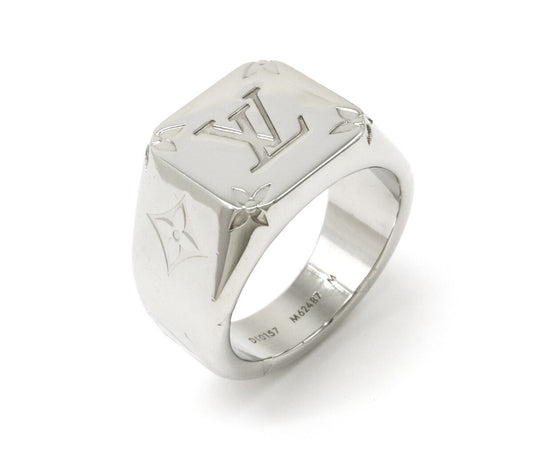 Louis Vuitton Signet Ring Silver Metal