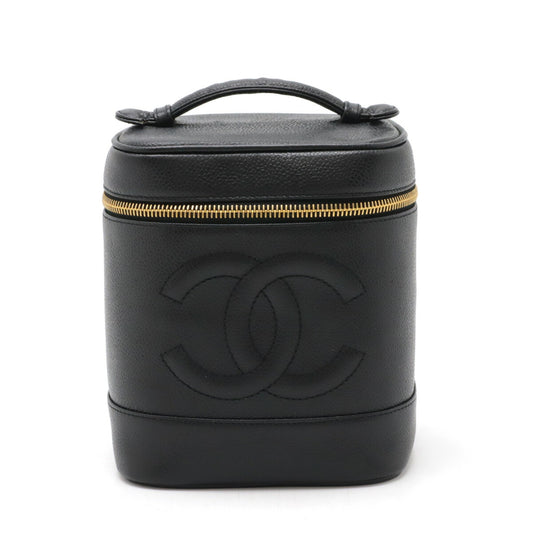 Chanel Caviar Vanity Bag Handbag Black