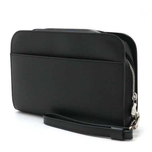 Louis Vuitton Taiga Baikal Clutch Bag Black