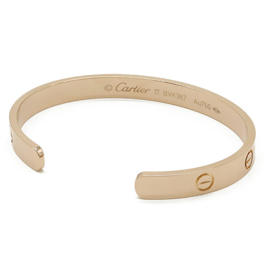 Cartier LOVE Bracelet Open Bangle Pink Gold