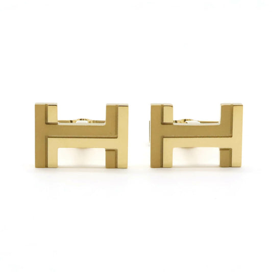 Hermes Metal H Cufflinks Gold