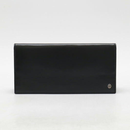 Cartier Pasha Leather Long Wallet Black