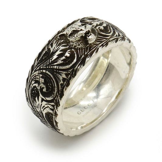 Gucci Garden Cathead Arabesque Ring Silver