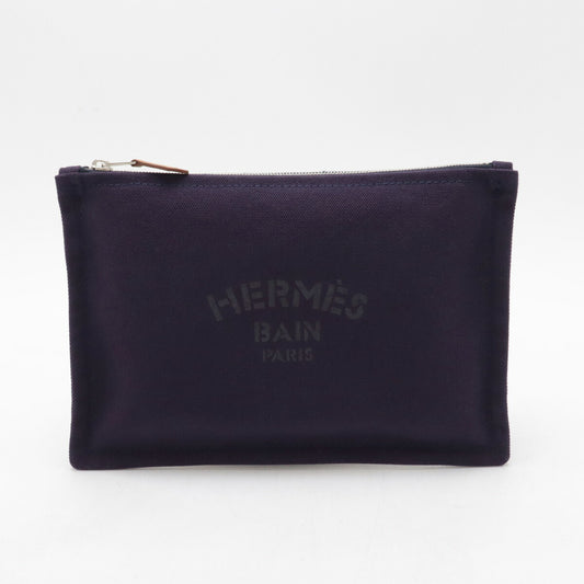 Hermes Flat Pouch Yachting PM Cotton Leather