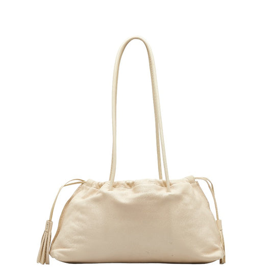 Gucci Leather Tassel Handbag Ivory