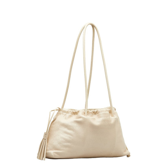 Gucci Leather Tassel Handbag Ivory