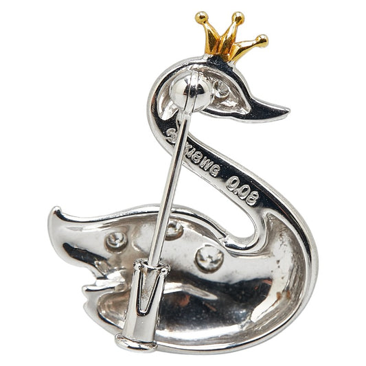 Tasaki Swan Brooch K18WG White Gold K18YG Yellow Gold