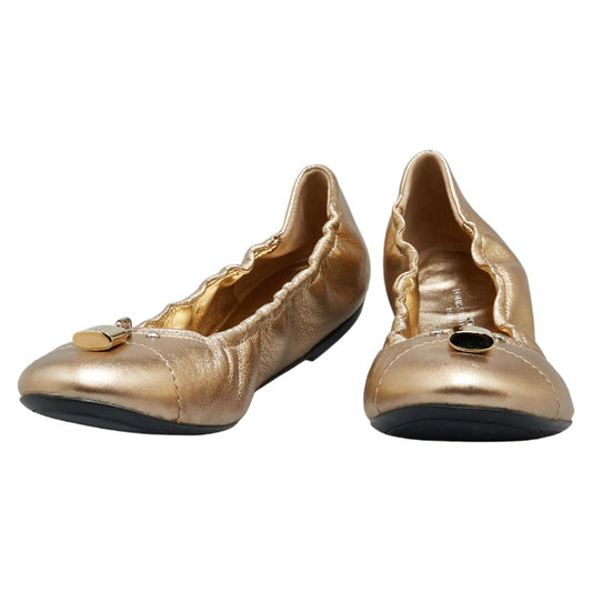 Louis Vuitton Leather Padlock Ballet Shoes