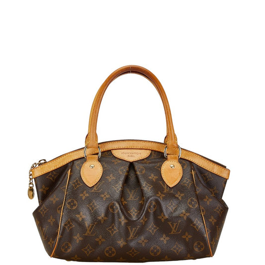 Louis Vuitton Tivoli PM Handbag Brown PVC Leather