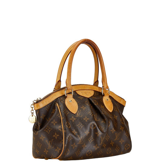 Louis Vuitton Tivoli PM Handbag Brown PVC Leather