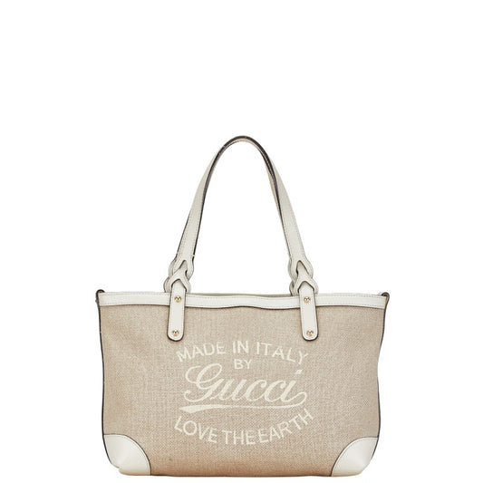 Gucci Canvas Leather Craft Tote Bag 269878