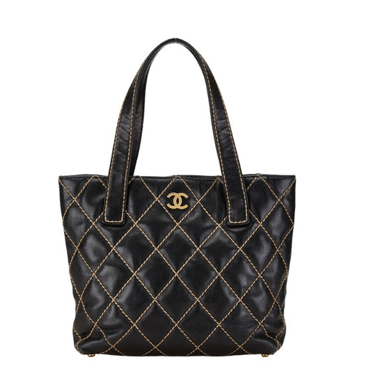 Chanel Lambskin Matelasse Wild Stitch Tote Bag