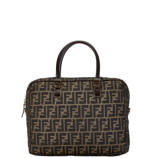 Fendi Zucca Canvas Leather 2WAY Business Bag