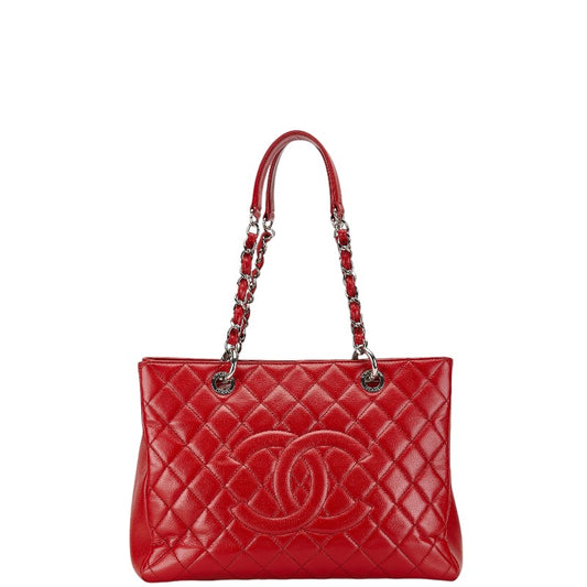 Chanel Caviar Skin Matelasse Coco Mark Chain Tote Bag