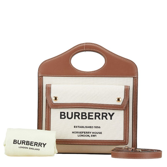 Burberry Horseferry Canvas Leather 2WAY Bag