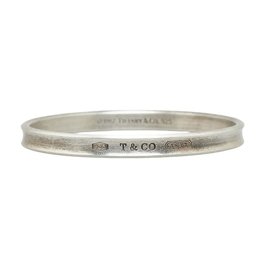 Tiffany & Co 1837 Silver Narrow Bangle Bracelet