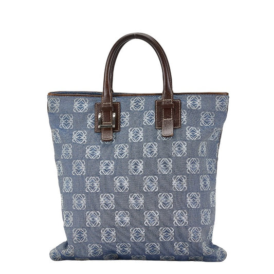 Loewe Anagram Canvas Leather Tote Bag