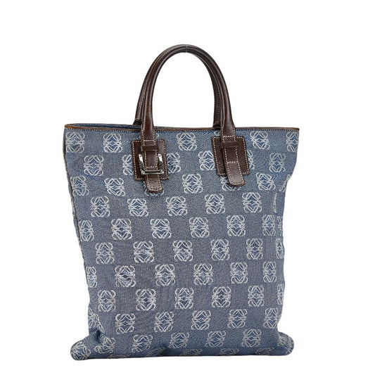 Loewe Anagram Canvas Leather Tote Bag