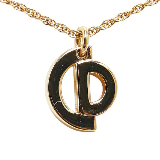 Dior CD Logo Chain Necklace Gold Plated