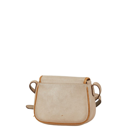 Celine Leather Shoulder Bag Beige