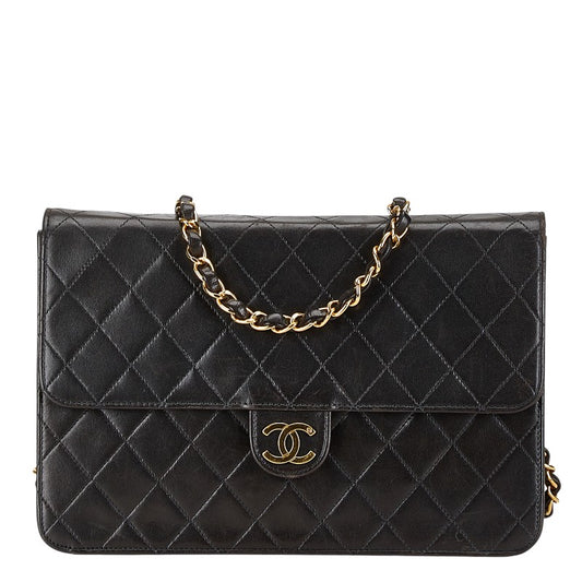 Chanel Matelasse 25 Chain Shoulder Bag Black