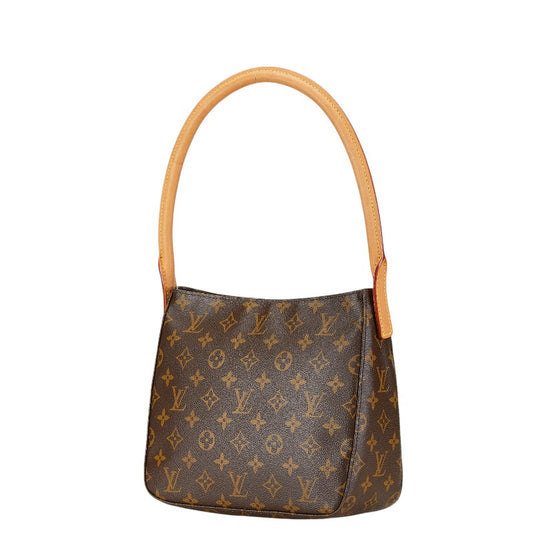 Louis Vuitton Looping MM Shoulder Bag Brown PVC Leather