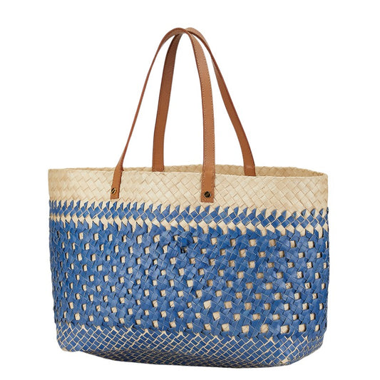 Tory Burch Raffia Leather Tote Bag