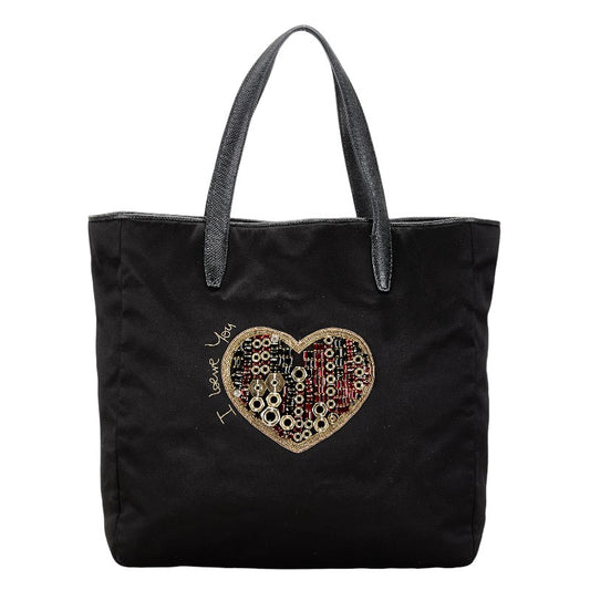 Loewe Heart Motif Nylon Leather Tote Bag