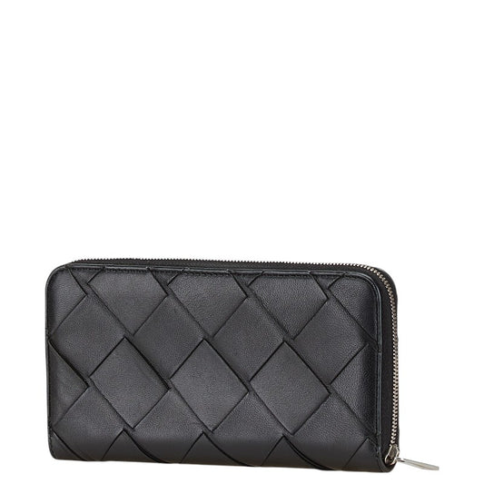 Bottega Veneta Leather Maxi Intrecciato Zip Wallet