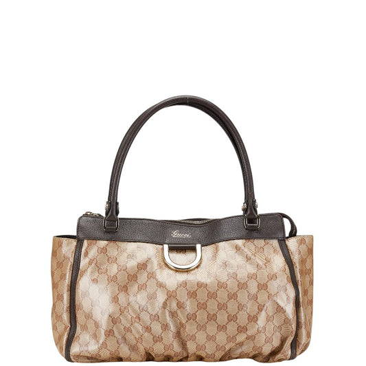 Gucci GG Crystal Abbey Tote Bag PVC Leather