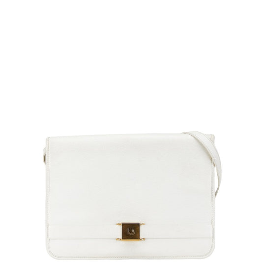 Dior Leather Shoulder Bag White